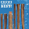 Picture of Jack&Pup 6-inch Premium Odor Free Bully Sticks Dog Treats [Jumbo Size],- 6” Long Natural Gourmet Chews Dog Treat - Fresh Beef Flavor - 60% Longer Lasting Bully Stick