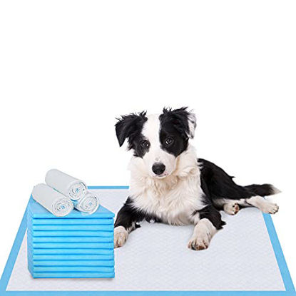 Picture of IMMCUTE Puppy Pee Pads 22"x23"- 50 Count | Dog Pee Training Pads Super Absorbent & Leak-Proof | Disposable Pet Piddle and Potty Pads for Puppies | Dogs | Doggie| Cats | Rabbits