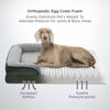 Picture of Bedsure Large Orthopedic Dog Bed, Bolster Dog Beds for Large Dogs - Foam Sofa with Removable Washable Cover, Waterproof Lining and Nonskid Bottom Couch, Dark Green