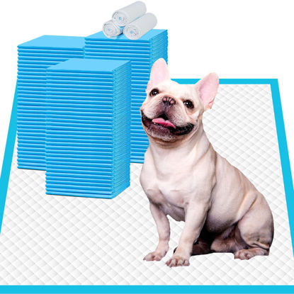 Picture of IMMCUTE Puppy Pee Pads 22"x23"-150 Count | Dog Pee Training Pads Super Absorbent & Leak-Proof | Disposable Pet Piddle and Potty Pads for Puppies | Dogs | Doggie| Cats | Rabbits