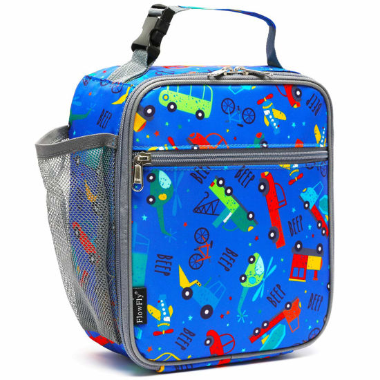 Picture of FlowFly Kids Lunch box Insulated Soft Bag Mini Cooler Back to School Thermal Meal Tote Kit for Girls, Boys, Car