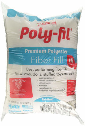 Picture of Fairfield PF16B Poly-Fil Premium Polyester Fiber, 16 Oz, White, 16 Ounce