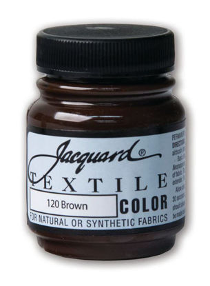Picture of Jacquard Fabric Paint for Clothes - 2.25 Oz Textile Color - Brown - Leaves Fabric Soft - Permanent and Colorfast - Professional Quality Paints Made in USA - Holds up Exceptionally Well to Washing