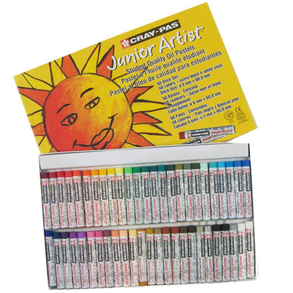 Picture of SAKURA Cray-Pas Junior Artist Oil Pastel Set - Soft Oil Pastels for Kids & Artists - 50 Sticks