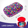 Picture of ZIPIT Purple Pencil Box for Girls | Pencil Case for School | Organizer Pencil Bag | Large Capcity Pencil Pouch