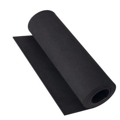 Picture of MEARCOOH Black Foam Sheets Roll, Premium Cosplay EVA Foam Sheet，4mm Thick,59"x13.9",High Density 86kg/m3 for Cosplay Costume, Crafts, DIY Projects