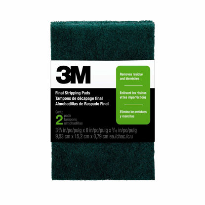 Picture of 3M Final Stripping Pads, 0 Fine, 3-3/4 in. x 6 in. x 5/16 in., 2/Pack