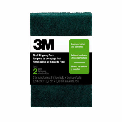 Picture of 3M Final Stripping Pads, 0 Fine, 3-3/4 in. x 6 in. x 5/16 in., 2/Pack