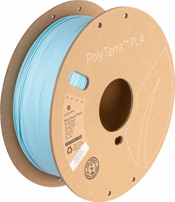 Picture of Polymaker Matte PLA Filament 1.75mm Pastel Ice, 1.75 PLA 3D Printer Filament 1kg - PolyTerra 1.75 PLA Filament Matte Light Blue 3D Printing Filament (1 Tree Planted)