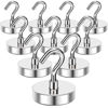 Picture of MIKEDE Strong Magnetic Hooks, 110Lbs Heavy Duty Magnetic Hooks for Cruise Cabin, Neodymium Earth Magnets with Hooks for Hanging, Super Metal Industrial Magnetic Hanger for Grill, Cruise, Storage