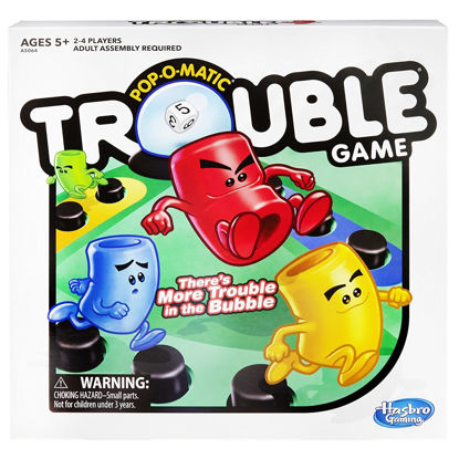 Picture of Hasbro Gaming Trouble Board Game for Kids Ages 5 and Up 2-4 Players (Packaging may vary)