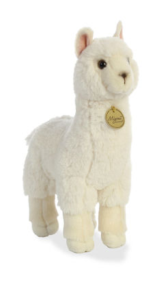 Picture of Aurora® Adorable Miyoni® Alpaca Stuffed Animal - Lifelike Detail - Cherished Companionship - White 11 Inches