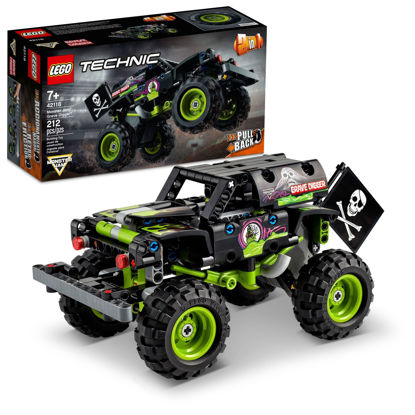 Picture of LEGO Technic Monster Jam Grave Digger 42118 Set - Truck Toy to Off-Road Buggy, Pull-Back Motor, Vehicle Building and Learning Playset, Birthday Gift for Monster Truck Fans, Kids, Boys, Girls Ages 7+