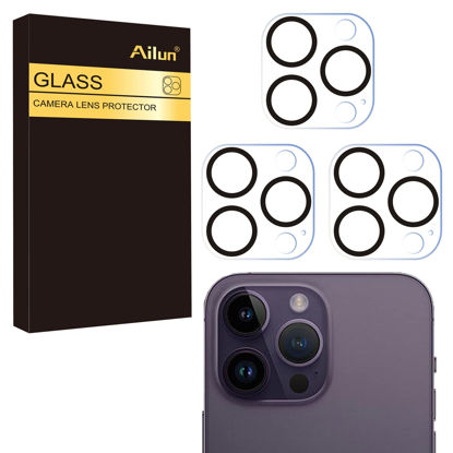 Picture of Ailun 3 Pack Camera Lens Protector for iPhone 14 Pro 6.1" ＆ iPhone 14 Pro Max 6.7",Tempered Glass,9H Hardness,Ultra HD,Anti-Scratch,Easy to Install,Case Friendly [Does not Affect Night Shots]