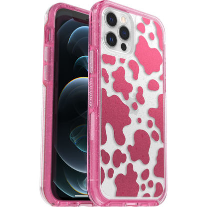 Picture of OtterBox iPhone 12 and 12 Pro Symmetry Series Case - DISCO COWGIRL (Pink), ultra-sleek, wireless charging compatible, raised edges protect camera & screen