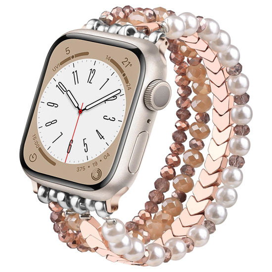 Beaded Watch Band / Compatible With Apple / 38mm 40mm 41mm 