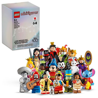 Picture of LEGO Minifigures Disney 100 6 Pack 66734 Limited Edition Collectible Figures, Surprise Buildable Disney Characters for Role Play, A Gift for Imaginative Kids Ages 5+