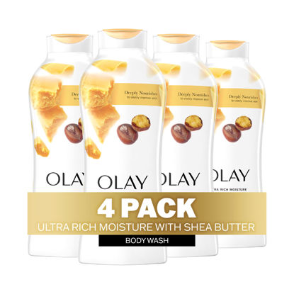 Picture of Olay Ultra Rich Moisture Body Wash with Shea Butter, 22oz (Pack of 4)