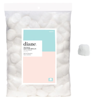 Picture of Diane 100% Pure Cotton Balls, 100 Count - Soft, Super Absorbent, Multipurpose Cotton Balls for Makeup Removal, Nail Polish, Applying Lotion or Powder, First-Aid for Everyday Household Use
