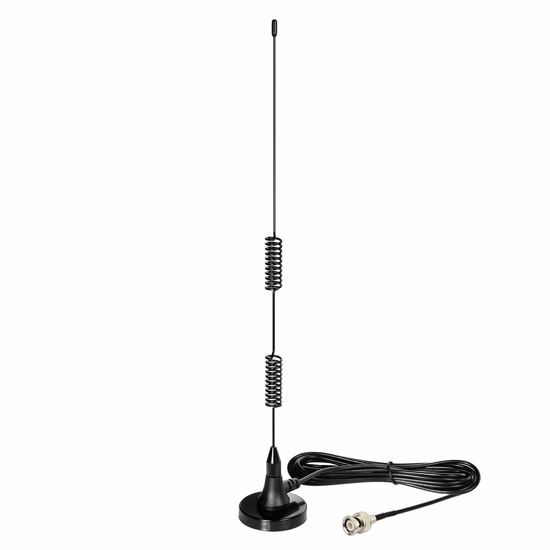 Picture of Bingfu 20-1300MHz Police Scanner Antenna Radio Scanner Magnetic Base Antenna HF VHF UHF Two Way Ham Radio BNC Male Antenna Compatible with Uniden Bearcat Whistler Radio Shack Police Radio Scanner