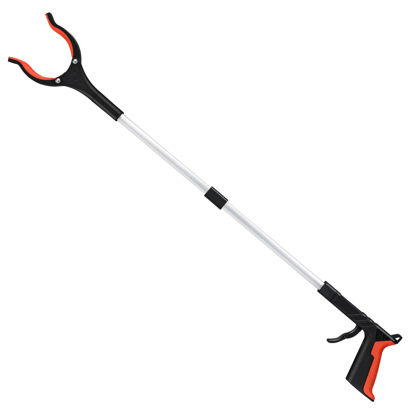 Picture of 2023 Upgrade Grabber Reacher Tool, 360° Rotating Head, Wide Jaw, 32" Foldable, Lightweight Trash Claw Grabbers for Elderly, Reaching Tool for Trash Pick Up Stick, Litter Picker, Arm Extension (Orange)