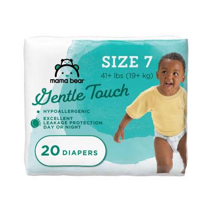 Picture of Amazon Brand - Mama Bear Gentle Touch Diapers, Hypoallergenic, Size 7, 20 Count