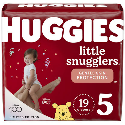 Picture of Huggies Little Snugglers Baby Diapers, Size 5 (27+ lbs), 19 Ct