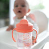 Picture of Dr. Brown's Milestones, Baby's First Straw Cup Sippy Cup with Straw, 6m+, 9oz/270ml, Coral, BPA Free