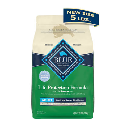 Picture of Blue Buffalo Life Protection Formula Natural Adult Dry Dog Food, Lamb and Brown Rice 5-lb Trial Size Bag