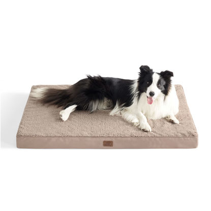 Picture of Bedsure Extra Large Dog Bed - XL Orthopedic Waterproof Dog Beds with Removable Washable Cover, Egg Crate Foam Pet Bed Mat, Suitable for Large Dogs Up to 100lbs, Light Brown