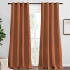 Picture of NICETOWN Burnt Orange Blackout Curtains for Sliding Door, 55 by 108, 2 Pieces, Blocking Out Sunlight Window Treatment Modern Design Grommet Curtain Panels for Dining Room