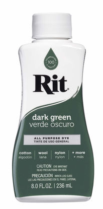 Picture of Rit 01794000701 Liquid Fabric Dye, 8-Ounce, Dark Green, 8 Fl Oz (Pack of 1)