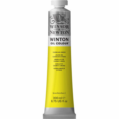 Picture of Winsor & Newton Winton Oil Color, 200ml (6.75-oz) Tube, Cadmium Lemon
