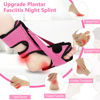 Picture of 2 PCS Plantar Fasciitis Night Splint with Arch Support, Plantar Fasciitis Relief Brace, 2 Adjustable Straps Plantar Fasciitis Night Splint Relief Plantar Fasciitis, Foot Drop, Achilles Tendonitis, Day&Night, Pink