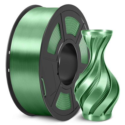 Picture of 3D Printer Silk Filament, SUNLU Shiny Silk PLA Filament 1.75mm, Smooth Silky Surface, Great Easy to Print for 3D Printers, Dimensional Accuracy +/- 0.02mm, Silk Bronze 1KG