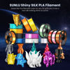 Picture of 3D Printer Silk Filament, SUNLU Shiny Silk PLA Filament 1.75mm, Smooth Silky Surface, Great Easy to Print for 3D Printers, Dimensional Accuracy +/- 0.02mm, Silk Bronze 1KG