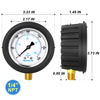 Picture of MEANLIN MEASURE 0~300Psi Stainless Steel 1/4" NPT 2.5" FACE DIAL Liquid Filled Pressure Gauge WOG Water Oil Gas Lower Mount（with Rubber Protective Sleeve）