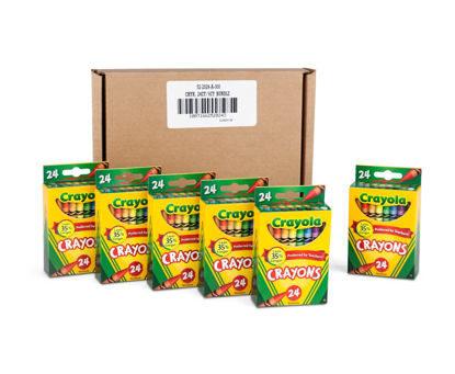 Picture of Crayola Crayons, Bulk School Supplies For Kids, 24 Count Crayon Box (Pack Of 6), Assorted Colors