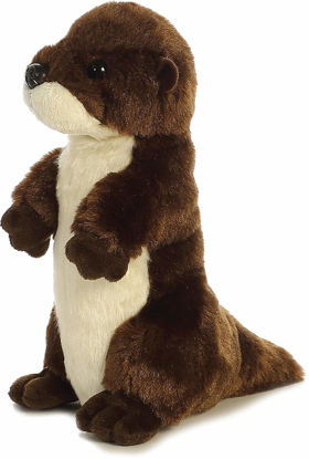 Picture of Aurora® Adorable Mini Flopsie™ River Otter Stuffed Animal - Playful Ease - Timeless Companions - Brown 8 Inches