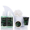 Picture of LuxuriousSpa Gift Basket - Eucalyptus Spearmint Scented Heel Shoe Bath Essentials Gift Set w/ Shower Gel, Bubble Bath, Body Butter, Body Lotion, Soft EVA Bath Puff Mother's Gifts For Women By Draizee