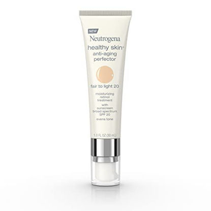 Picture of Neutrogena Healthy Skin Anti-Aging Perfector Tinted Facial Moisturizer and Retinol Treatment with Broad Spectrum SPF 20 Sunscreen with Titanium Dioxide, 20 Fair to Light, 1 fl. oz