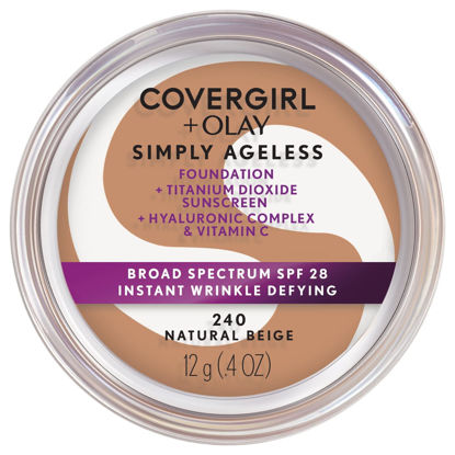 Picture of COVERGIRL & Olay Simply Ageless Instant Wrinkle-Defying Foundation, Natural Beige 0.4 Fl Oz (Pack of 1)