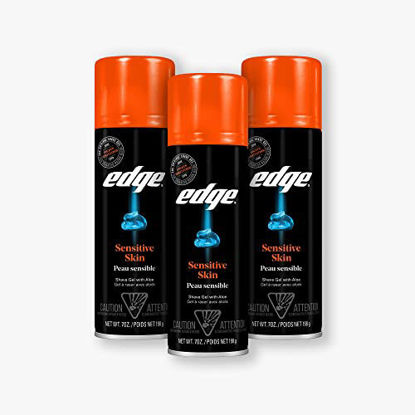 Picture of Edge Shave Gel for Men, Sensitive Skin with Aloe, 7oz (3 Pack) - Shaving Gel For Men That Moisturizes, Protects and Soothes To Help Reduce Skin Irritation