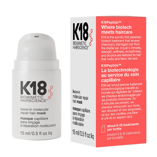 Picture of K18 Biomimetic Hairscience Mini Leave-In Molecular Repair Hair Mask 0.5 oz/ 15 mL