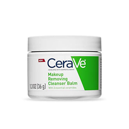Picture of CeraVe Cleansing Balm | Hydrating Makeup Remover with Ceramides and Plant-based Jojoba Oil for Face Makeup | Non-Comedogenic Fragrance Free Non-Greasy Makeup Remover Balm for Sensitive Skin|1.3 Ounces
