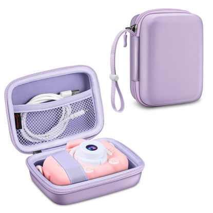 Picture of Fintie Kids Camera Case Compatible with Seckton/GKTZ/WOWGO/OMZER/Suncity/Agoigo/Ourlife/Rindol/Unicorn Toys Digital Camera & Video Camera, Hard Carrying Bag with Inner Pocket, Lilac Purple