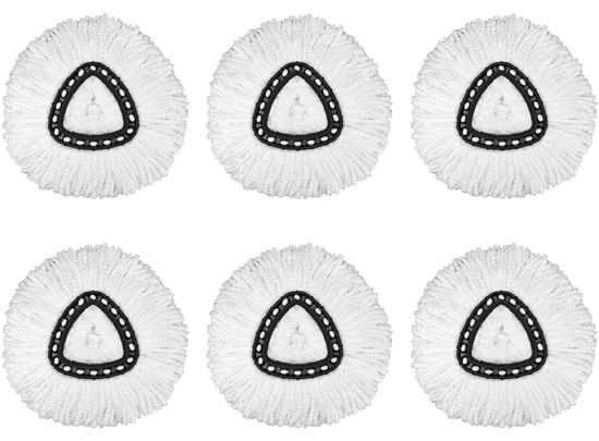 Picture of 6 Pack Mop Replacement Heads for Spin Mop, Microfiber Spin Mop Refills, Easy Cleaning Mop Head Replacement