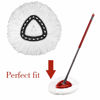 Picture of 6 Pack Mop Replacement Heads for Spin Mop, Microfiber Spin Mop Refills, Easy Cleaning Mop Head Replacement