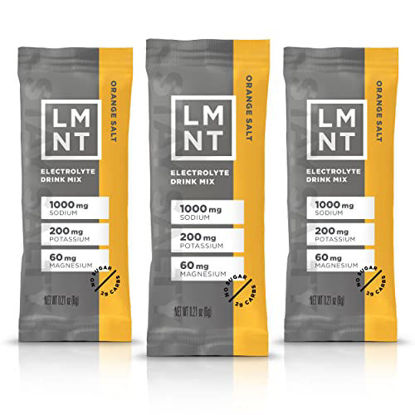 Picture of LMNT Keto Electrolyte Powder Packets | Paleo Hydration Powder | No Sugar, No Artificial Ingredients | Orange Salt | 30 Stick Packs