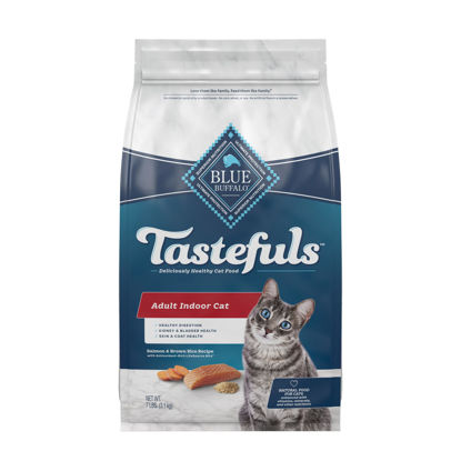 Picture of Blue Buffalo Tastefuls Indoor Natural Adult Dry Cat Food, Salmon 7lb bag